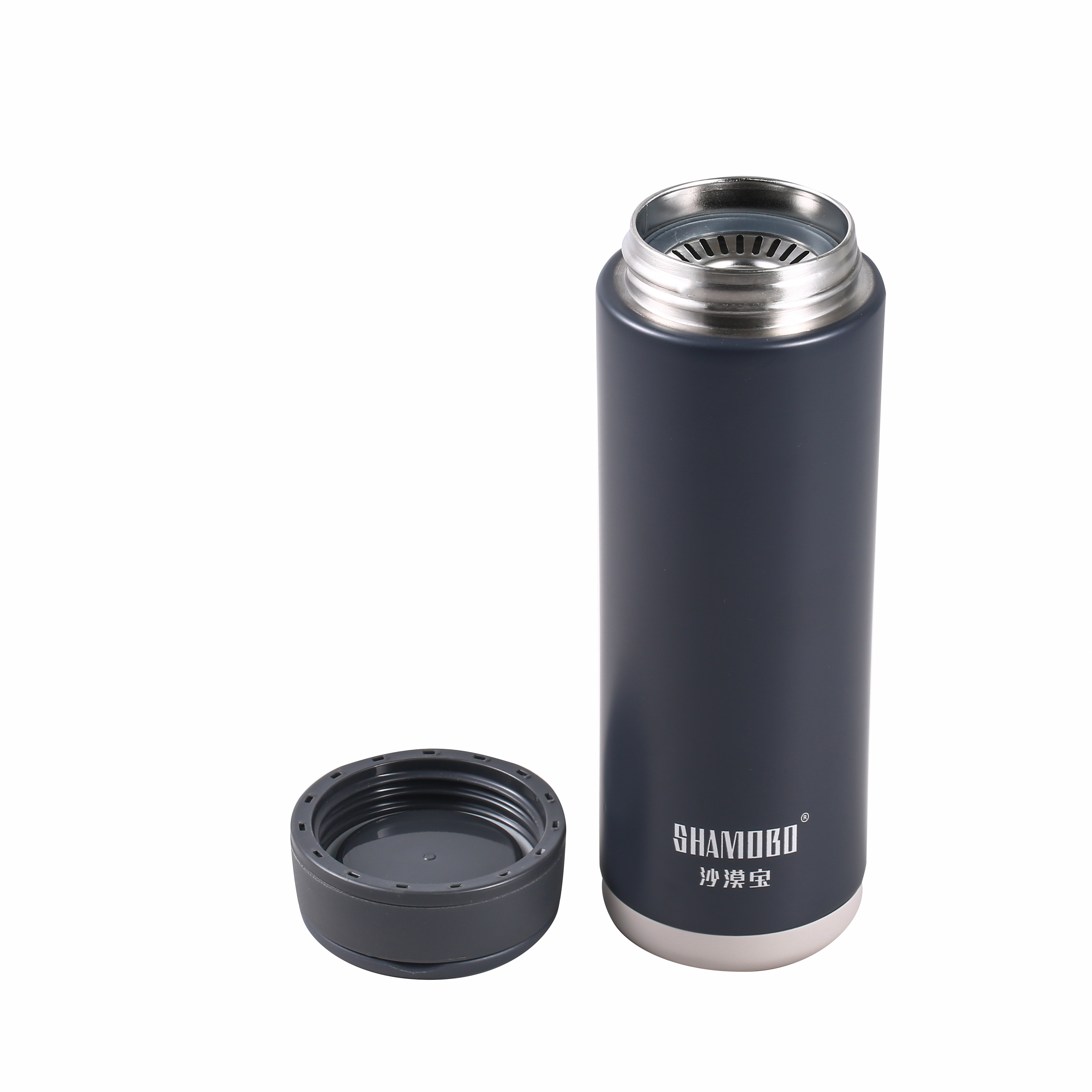WL 400ml Metal Grey Business Bottle