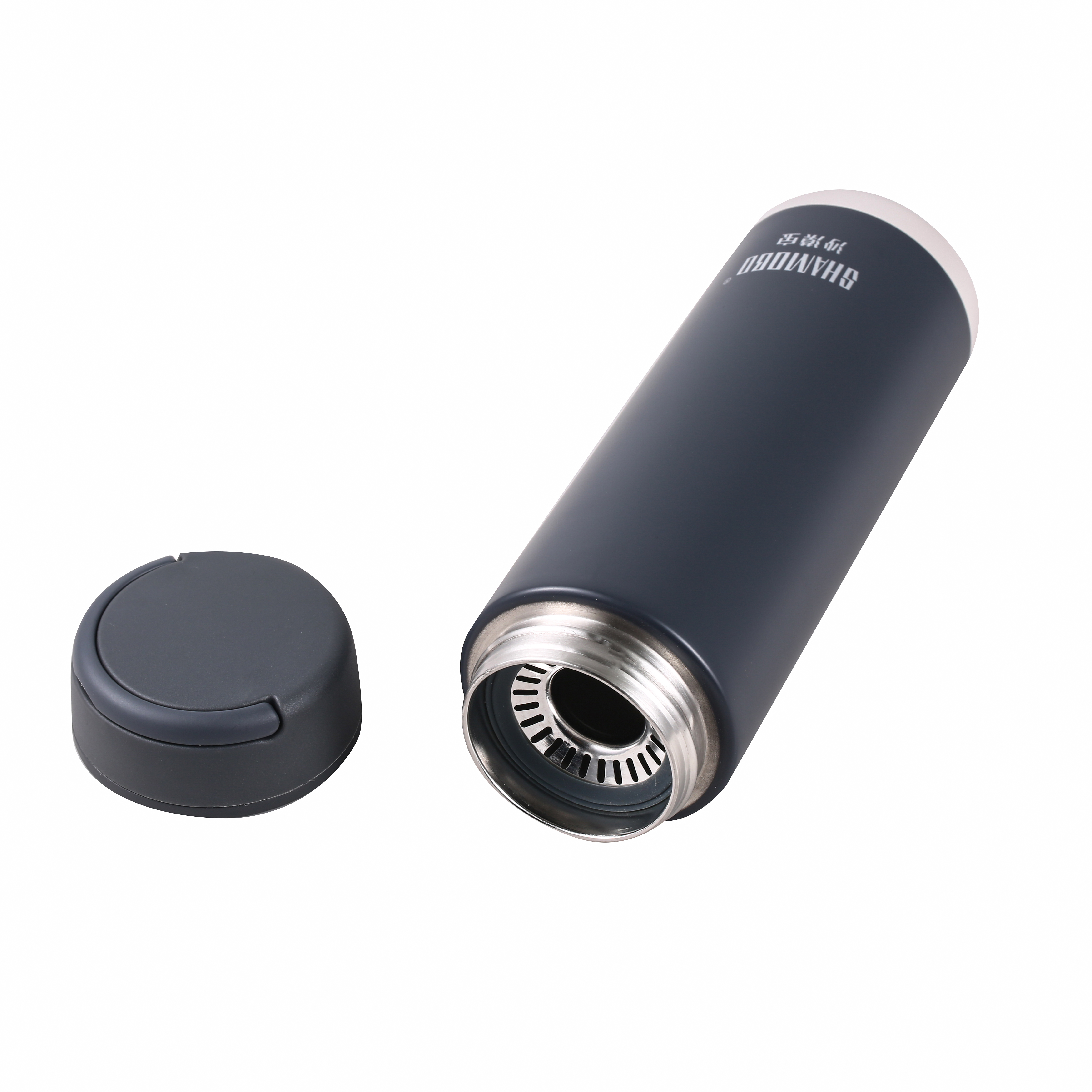 WL 400ml Metal Grey Business Bottle