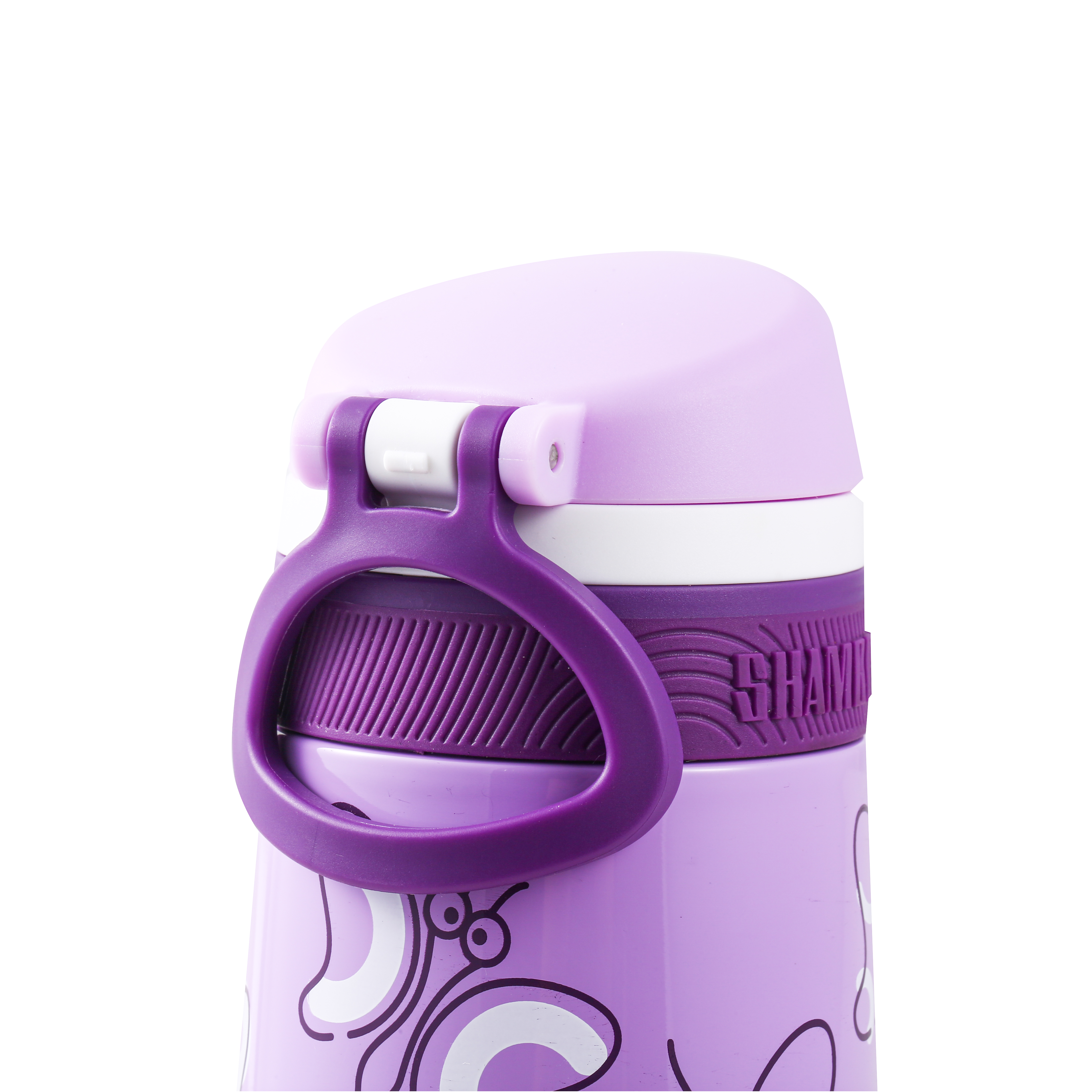 XQD Purple Butterfly 350ml Insulated Bottle with Straw