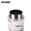 FLG 500ml Green Marble Insulated Bottles