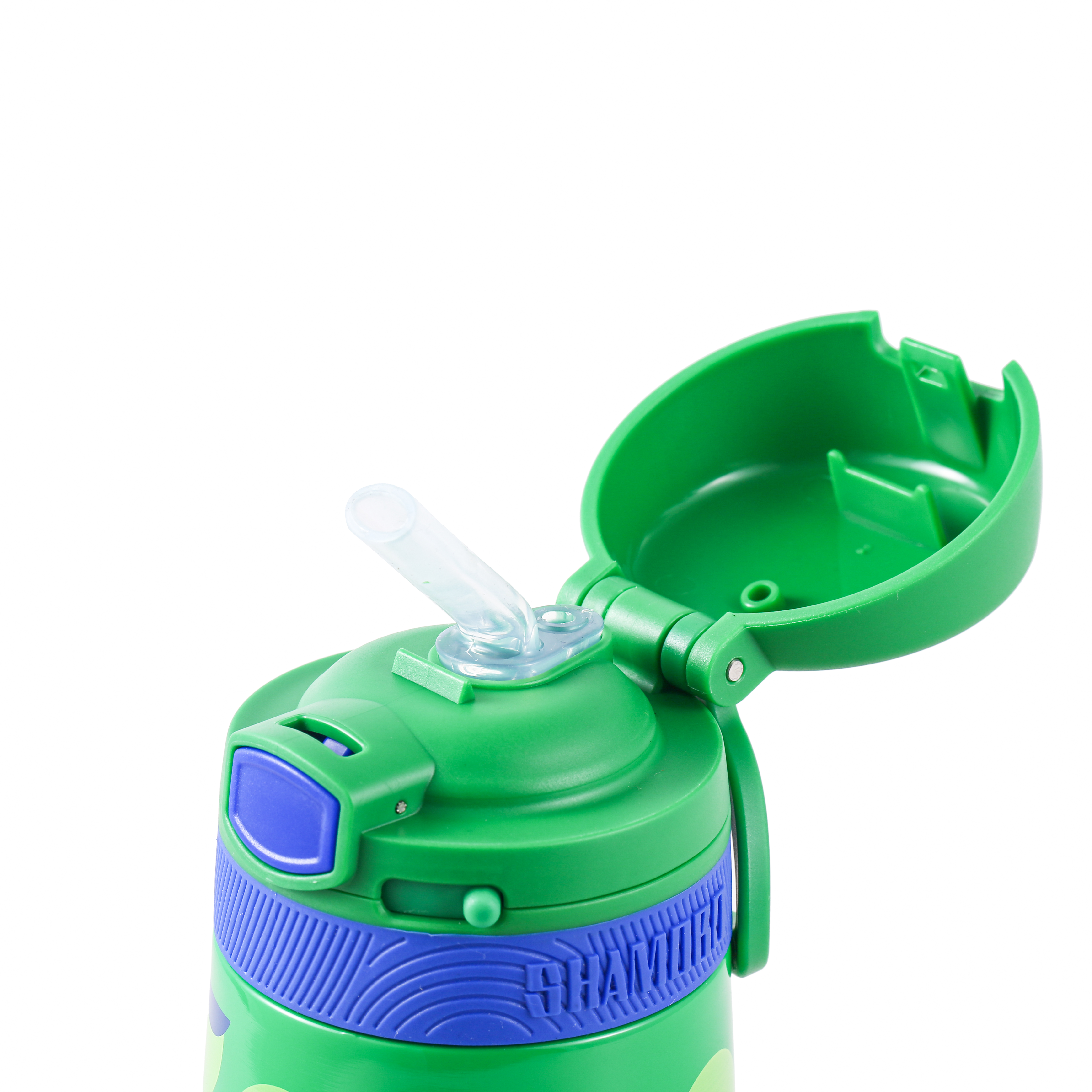 XQD Green Geometry 350ml Insulated Bottle with Straw